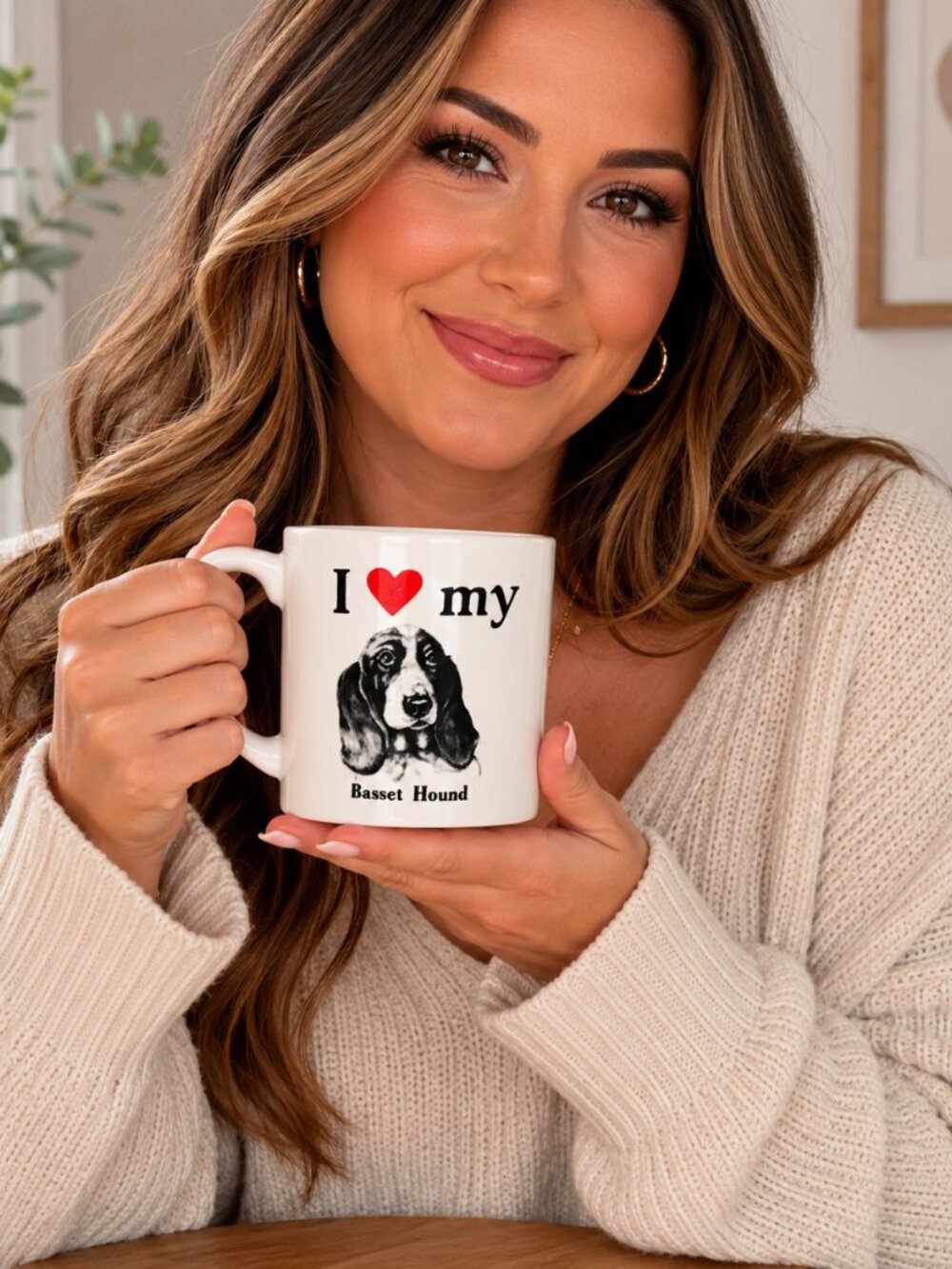 I Love My Basset Hound Dog Coffee Mug Cup Papel Strand Enterprises